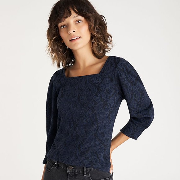 Ann Taylor Tops - Ann Taylor Snake Print Square Neck Top NWT